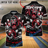 BlueJose Bowling & Pins Angry Gorilla Power Graphic Customized Name, Team Name 3D Shirt (4 Colors)