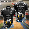 BlueJose Bowling And Pins Skull Beer Lightning Party Graphic Customized Name, Team Name 3D Shirt (6 Colors)