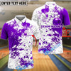 BlueJose Bowling And Pins Paint Splash Strike Artistic Pattern Customized Name, Team Name 3D Shirt (4 Colors)