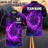 BlueJose Darts Dartboard Splash Water Effect Design Personalized Name, Team Name Unisex Shirt (4 Colors)