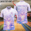 BlueJose Bowling And Pins Butterfly Dream Pastel Fantasy Glow Design Customized Name, Team Name 3D Shirt (4 Colors)