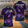 BlueJose Bowling And Pins Dragon Fire Claw Strike Ball Dark Fantasy Graphic Customized Name, Team Name 3D Shirt (4 Colors)