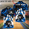 BlueJose Bowling & Pins Funny Pin Characters Urban Graffiti Style Customized Name, Team Name 3D Shirt (6 Colors)