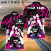 BlueJose Bowling & Pins Funny Pin Characters Urban Graffiti Style Customized Name, Team Name 3D Shirt (6 Colors)