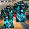 BlueJose Bowling & Pins Fire Dragon Lava Hell Customized Name, Team Name 3D Shirt (4 Colors)