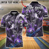 BlueJose Bowling And Pins Dark Fantasy Wolf Skull Chain Design Customized Name, Team Name 3D Shirt (4 Colors)