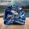 BlueJose Fishing Blue Ship Compass Personalized Name Classic 3D Cap Personalized Cap (13 Breeds)