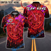 BlueJose Darts Neon Graffiti Dartboard Splash Personalized Name, Team Name Unisex Shirt (4 Colors)