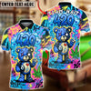 BlueJose Billiards 8-Ball 420 Bear Neon Graffiti Street Art Personalized Name, Team Name Unisex Shirt (4 Colors)