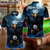 BlueJose Billiards 8 Ball American Eagle Moonlight Personalized Name, Team Name Unisex Shirt (4 Colors)