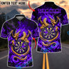 BlueJose Darts Golden Dragon Target Multicolor Options Personalized Name Shirt (6 Colors)