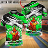 BlueJose Bowling And Pins Angry Turkey Customized Name, Team Name 3D Shirt (4 Colors)