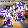 BlueJose Bowling & Pins Angry Bull Fire Tribal Art  Customized Name, Team Name 3D Shirt (4 Colors)