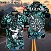 BlueJose Darts Cupid Valentine Heart Rose Design Personalized Name, Team Name Unisex Shirt (6 Colors)