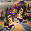 BlueJose Bowling Retro Pin-Up Girl Customized Name, Team Name 3D Shirt (4 Colors)