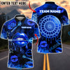 BlueJose Darts Sexy Neon Lips Dartboard Gambling Theme Personalized Name, Team Name Unisex Shirt (4 Colors)