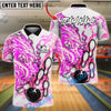 BlueJose Bowling And Pins Fire Dragon Bold Flame Artwork Customized Name, Team Name 3D Shirt (6 Colors)