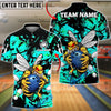 BlueJose Bowling & Pins Angry Bee Graffiti Splash Art Customized Name, Team Name 3D Shirt (6 Colors)
