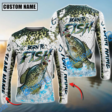 Bluejose Crappie Fishing Skin Dynamic Jump Custom Name & Team Name 3D Shirts
