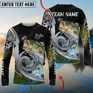 Bluejose Bass Fishing Bold Skin Modern Graphic Custom Name & Team Name 3D Shirts