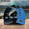 BlueJose Blue Hexagon Sport Style Water Splash Personalized Cap (13 Breeds)