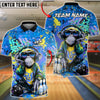 BlueJose Bowling & Pins Graffiti Monkey Street Art Headphones Customized Name, Team Name 3D Shirt (4 Colors)