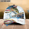 BlueJose Fishing Power Strike Vintage American Flag Design Personalized Cap (12 Breeds)