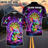 BlueJose Darts Neon Galaxy Mouse Smoke Dartboard Personalized Name, Team Name Unisex Shirt (4 Colors)