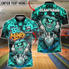 BlueJose Bowling & Pins Be Mine Love Graffiti Heart Character Customized Name, Team Name 3D Shirt (4 Colors)