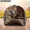 BlueJose Deer Hunting Camo Antler Skull Multicolor Options Personalized Name 3D Cap