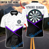 BlueJose Darts Geometric Split Black White Modern Target Personalized Name, Team Name Unisex Shirt (6 Colors)