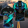 BlueJose Darts Neon Abstract Paint Splash Galaxy Personalized Name, Team Name Unisex Shirt (4 Colors)