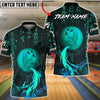 BlueJose Bowling & Pins Flaming Phoenix Fire Trail Mystic Style Customized Name, Team Name 3D Shirt (4 Colors)