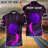 BlueJose Bowling & Pins Flaming Phoenix Fire Trail Mystic Style Customized Name, Team Name 3D Shirt (4 Colors)