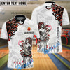 BlueJose Bowling & Pins Medusa Goddess Flame Tribal Customized Name, Team Name 3D Shirt (4 Colors)