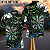 BlueJose Darts Spider Web Holographic Dartboard Dark Gothic Pattern  Personalized Name, Team Name Unisex Shirt (4 Colors)