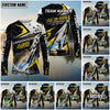 Bluejose Fishing Yellow Thunder Hexagonal Splatter Custom Name & Team Name 3D Shirts (12 Breeds)