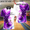 BlueJose Bowling & Pins Eagle Feather Strike Art Customized Name, Team Name 3D Shirt (4 Colors)