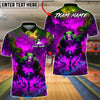 BlueJose Bowling & Pins Fire Panda Apocalypse Strike Design Customized Name, Team Name 3D Shirt (4 Colors)