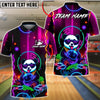 BlueJose Bowling & Pins Neon Panda Money Style Customized Name, Team Name 3D Shirt (4 Colors)