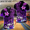 BlueJose Bowling & Pins Polynesian Flame Tribal Style Customized Name, Team Name 3D Shirt (4 Colors)