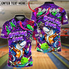 BlueJose Bowling And Pins Graffiti Shark Neon Street Art Brick Wall Customized Name, Team Name 3D Shirt (4 Colors)