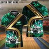 BlueJose Bowling And Pins Water And Flame Customized Name 3D Shirt (4 Colors)