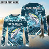 Bluejose Tuna Fishing Splash Pro Design Name & Team Name 3D Shirts