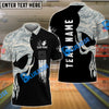 BlueJose Bowling And Pins Skull Army Flag Custom Multicolor Customized Name 3D Shirt (4 Colors)