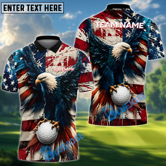 BlueJose Golf Patriot Break Customized Name, Team Name 3D Shirt