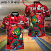 BlueJose Bowling And Pins Halloween Bear Customized Name, Team Name 3D Shirt (4 Colors)