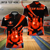 BlueJose Bowling And Pins  Crown And Gold Pins Design Customized Name, Team Name 3D Shirt (4 Colors)