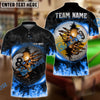 BlueJose Billiards Ball 8 And 9 Fire Skull Crack ver KH Personalized Name, Team Name Unisex Polo( 6 Colors )
