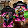 BlueJose Billiards Ball 8 And 9 Fire Skull Crack ver KH Personalized Name, Team Name Unisex Polo( 6 Colors )
